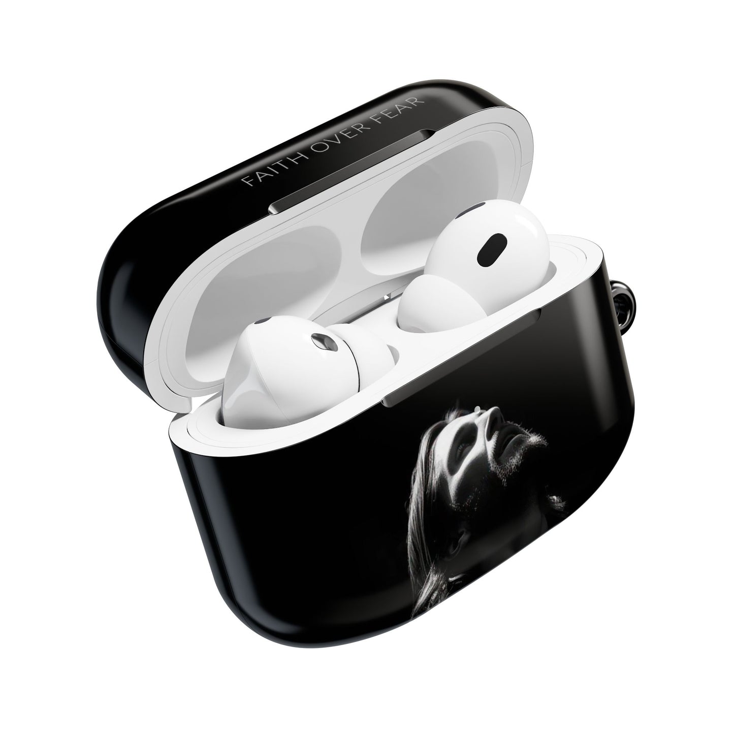 Minimalist Faith Over Fear AirPod Case, Inspirational Gift for Music Lovers, Stylish Accessory for Daily Use, Unique Christmas/Birthday Gift